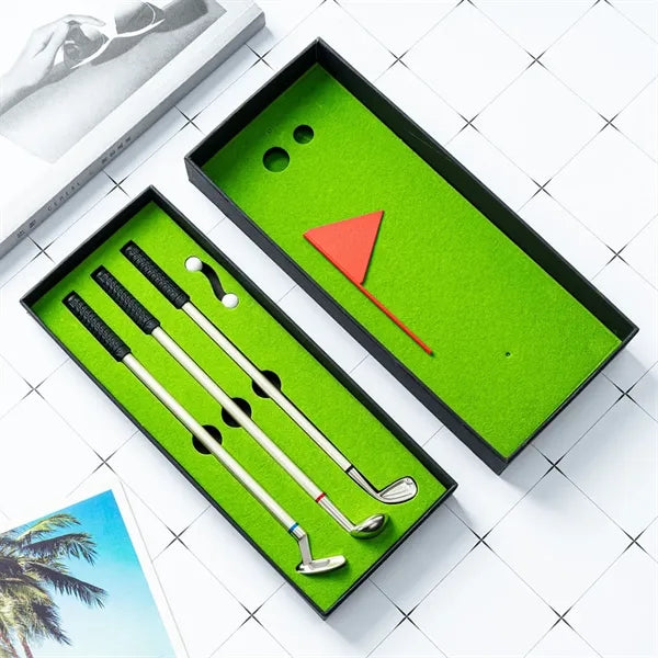 Golf Club Shaped Pens Set Desktop Games
