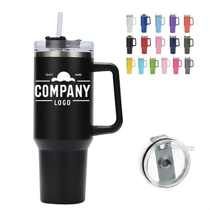 Insulated 40 Oz Tumbler With Handle And Straw Lid
