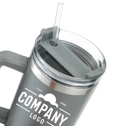 Insulated 40 Oz Tumbler With Handle And Straw Lid