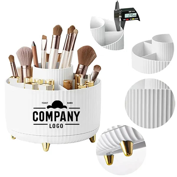 360 Rotating Brush Bathroom Vanity Desktop Organizer