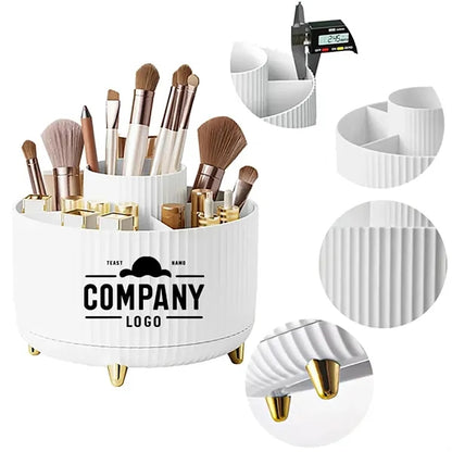 360 Rotating Brush Bathroom Vanity Desktop Organizer