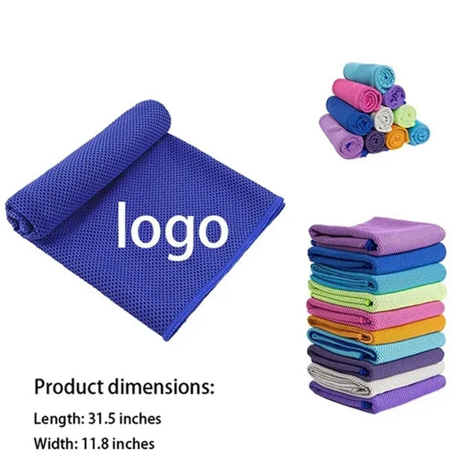 31.5" * 11.8" Multicolor Polyester Cooling Towel Quick-Dry