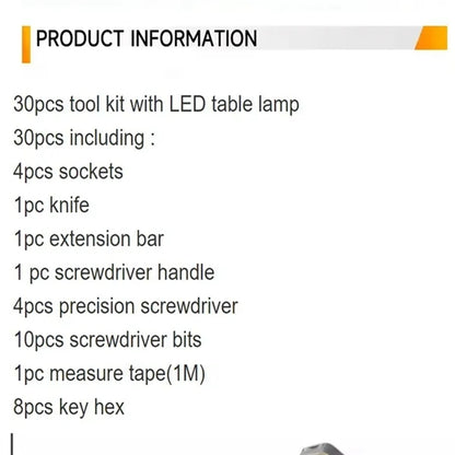 Multi Functional Led Table Lamp With Hand Tools Set