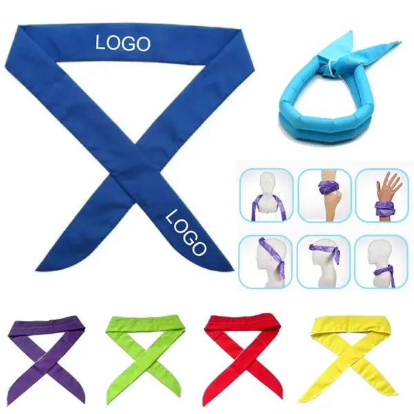 39''x2'' Cooling Scarf Wrap Tie Headband Bandana Collar Neck