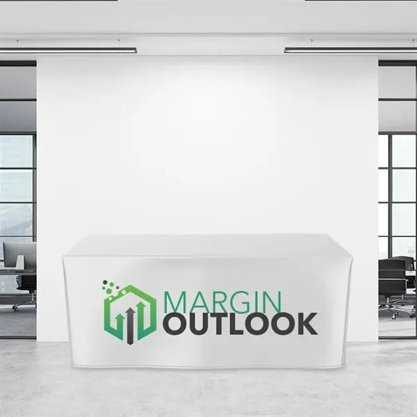 8FT Fitted Trade Show Table Cover - Full Color Imprint