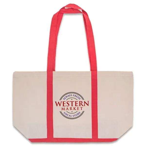 Custom Two Tone Cotton Canvas Tote Bags