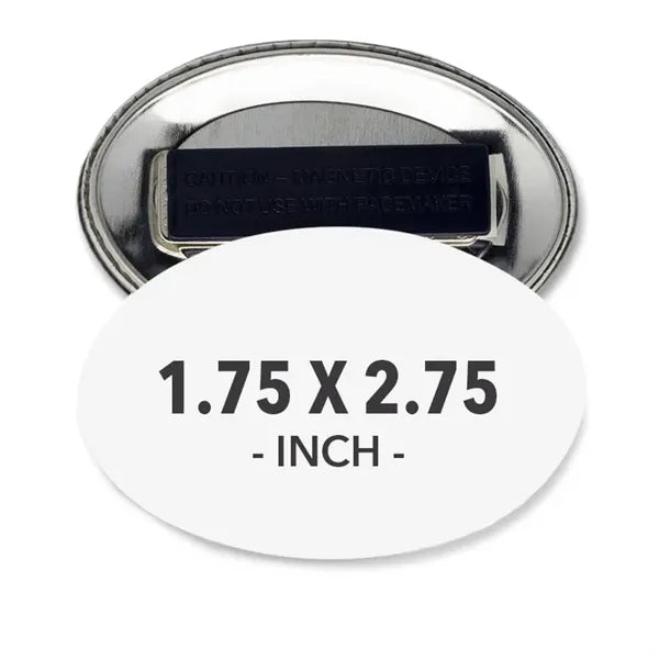 1.75 X 2.75 Inch Oval Wearable Clothing Magnet Buttons