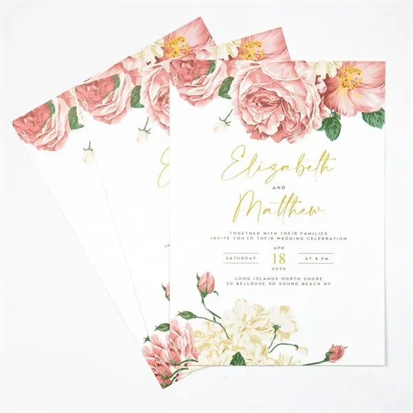 Custom Full Color 5 X 7 Inch Invitation Cards