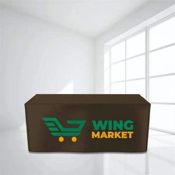 4FT Fitted Trade Show Table Cover - Full Color Imprint