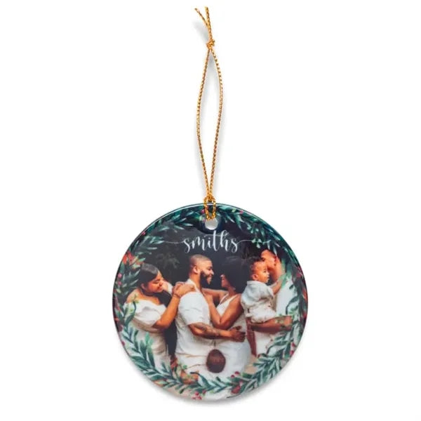 Full Color Ceramic Christmas Ornament