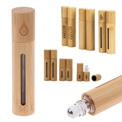 Bamboo Empty Essential Oil Roller Bottle
