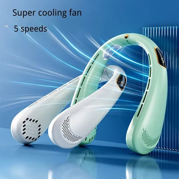 5-Speed Portable Neck Fan 1800mAh