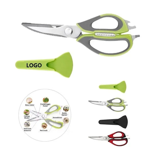 Multi Functional Kitchen Shears Fridge Scissors With Sleeve