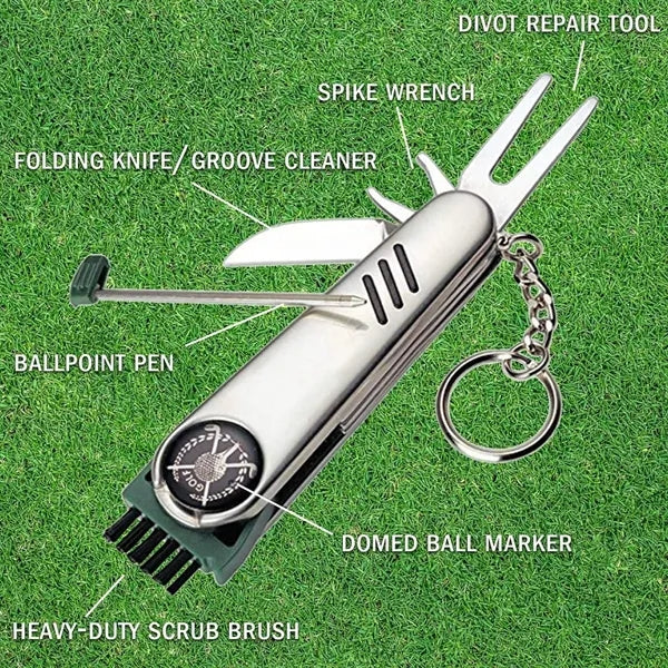 7-in-1 Stainless Steel Golf Tool Kit-Pocket & Portable