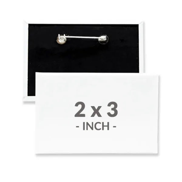 2 X 3 Inch Rectangle Custom Buttons