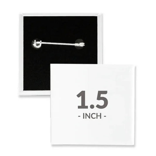 1.5 X 1.5 Inch Square Custom Buttons