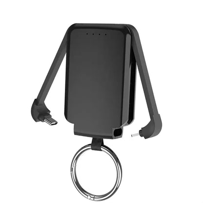 2000mAh Keychain Power Bank with Flashlight