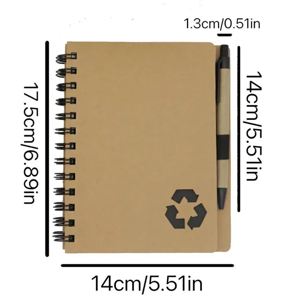 A5 Coil Journal Notebook With Pen