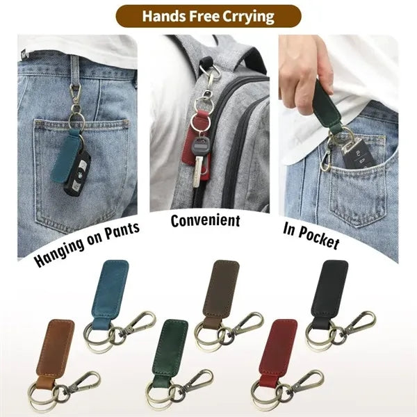 Leather Car Keychain