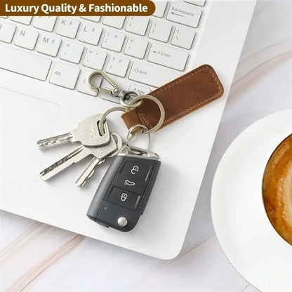 Leather Car Keychain