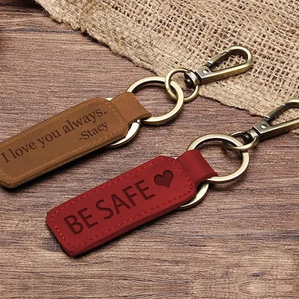 Leather Car Keychain