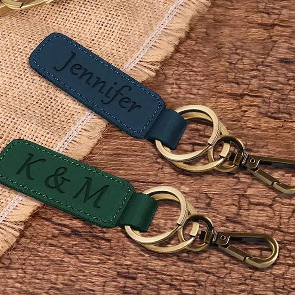 Leather Car Keychain