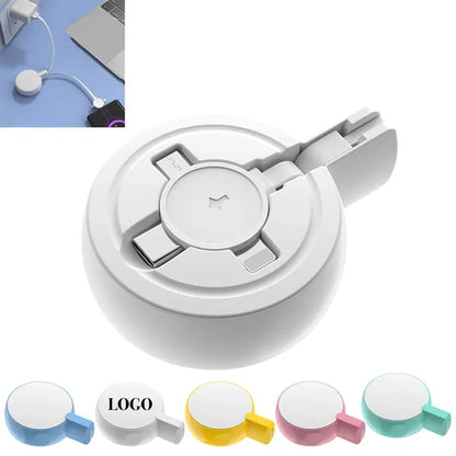 3 In 1 Retractable Fast Charging 3.3Ft Data Cable