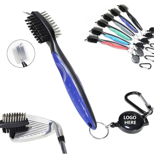 Golf Club Brush and Groove Cleaner with Carabiner
