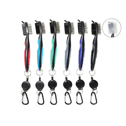 Golf Club Brush and Groove Cleaner with Carabiner