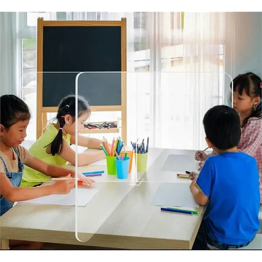 School Tabletop Desk Divider Sneeze Guard  (4' x 2' x 4')