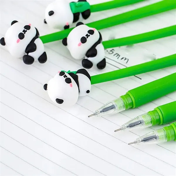 Flexible Silicone Cartoon Panda Ballpoint Pen For Gift