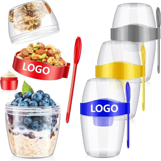 Breakfast Yogurt Oat Cup with Lid & Spoon