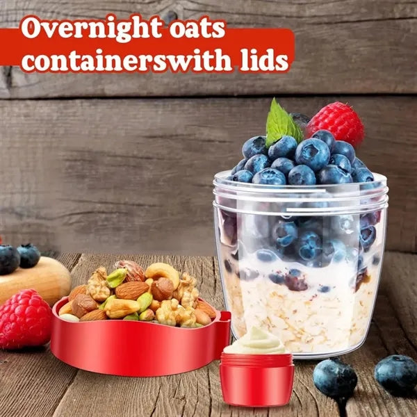 Breakfast Yogurt Oat Cup with Lid & Spoon