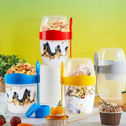 Breakfast Yogurt Oat Cup with Lid & Spoon