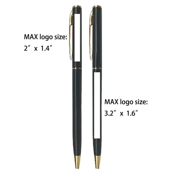 Skinny Metal Twist Action Gel Ink Ballpoint Pen