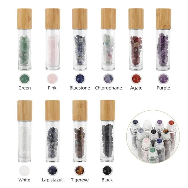 Essential Oil Gemstone Roller Ball Bottle