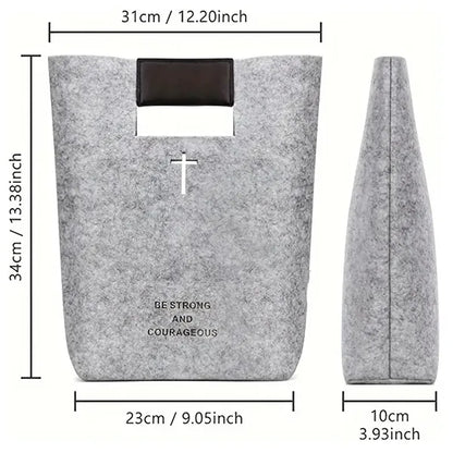 Bible Felt Tote Handbag