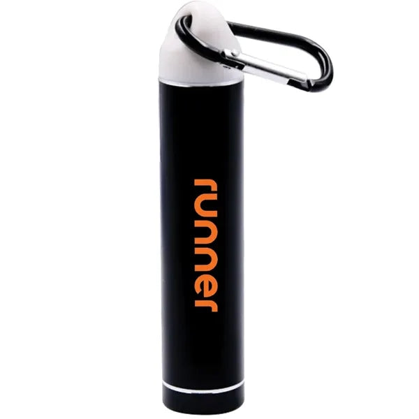 2200 mAh Aluminum Power Bank with Carabiner