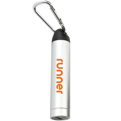 2200 mAh Aluminum Power Bank with Carabiner