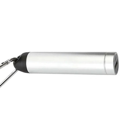 2200 mAh Aluminum Power Bank with Carabiner