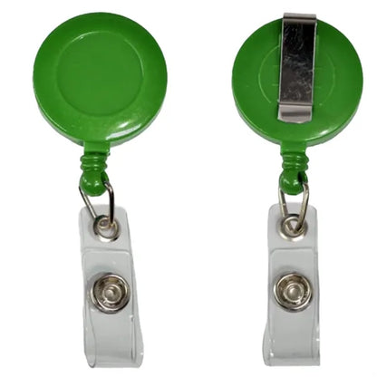 Retractable Round Badge Reel w/ Belt Clip