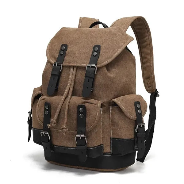 Stylish Waterproof Waxed Canvas Travel Drawstring Backpack