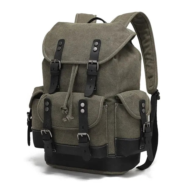 Stylish Waterproof Waxed Canvas Travel Drawstring Backpack