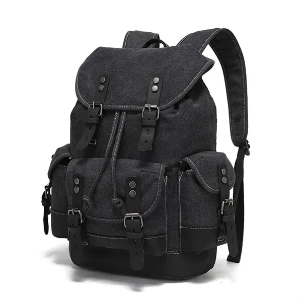 Stylish Waterproof Waxed Canvas Travel Drawstring Backpack