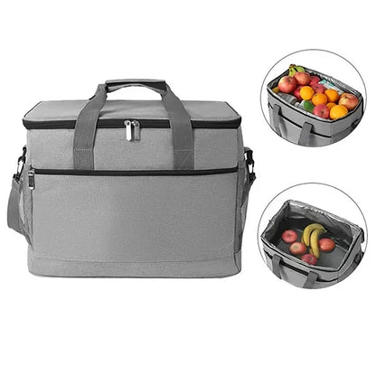 33L Oxford Insulated Lunch Picnic Cooler Handbag With Strap