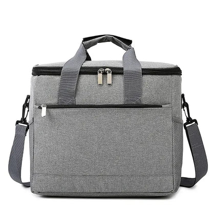 33L Oxford Insulated Lunch Picnic Cooler Handbag With Strap