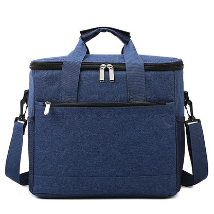 33L Oxford Insulated Lunch Picnic Cooler Handbag With Strap