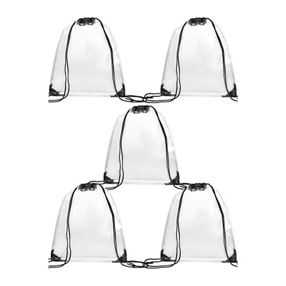 Clear PVC Stadium Drawstring Backpack Cinch Bag 17" x 13.5"