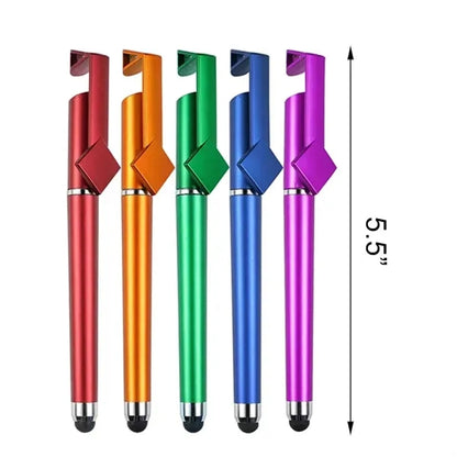 Custom Stylus Ballpoint Pen With Phone Stand & Qr Code