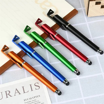 Custom Stylus Ballpoint Pen With Phone Stand & Qr Code